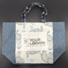 Image of Library Bag with elephant pattern